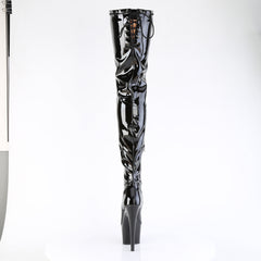 7 Inch Heel ADORE-4000SLT Black Stretch Patent