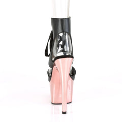 7 Inch Heel ADORE-700-14 Black Pu Rose Gold