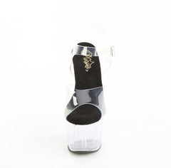 7 Inch Heel ADORE-708PREM Clear Black Clear