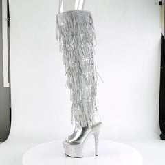 7 Inch Heel BEJEWELED-3019RSF-7 Silver