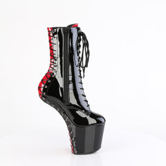 8 Inch Heelless CRAZE-1040FH Black Red