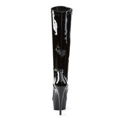 6 Inch Heel DELIGHT-2000 Black Stretch Patent
