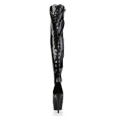 6 Inch Heel DELIGHT-3017 Black Stretch Pat