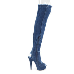 6 Inch Heel DELIGHT-3030 Denim Blue