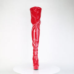 6 Inch Heel DELIGHT-4000 Red Stretch Patent