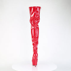 6 Inch Heel DELIGHT-4000 Red Stretch Patent