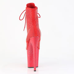 8 Inch Heel FLAMINGO-1020RM Red Rhinestone