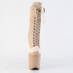 8 Inch Heel FLAMINGO-1045VEL Cream Velvet