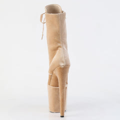 8 Inch Heel FLAMINGO-1045VEL Cream Velvet