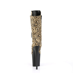 8 Inch Heel FLAMINGO-1050LP Leopard Print Pony Hair