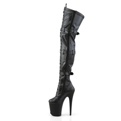 8 Inch Heel FLAMINGO-3028 Black PU