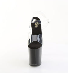 8 Inch Heel FLAMINGO-808PREM Clear Black