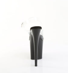 8 Inch Heel FLAMINGO-808PREM Clear Black