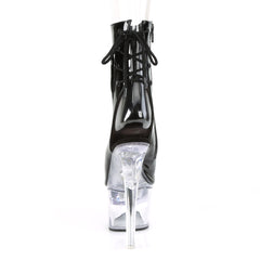 7 Inch Heel FLASHDANCE-1018-7 Black Pat Clear