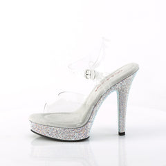 5 Inch Heel MAJESTY-508DM Clear Rhinestones