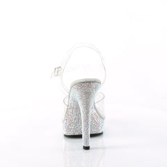 5 Inch Heel MAJESTY-508DM Clear Rhinestones