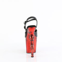 8 Inch Heel RAPTURE-809-LT Black Pu-Red