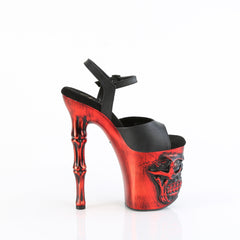 8 Inch Heel RAPTURE-809-LT Black Pu-Red