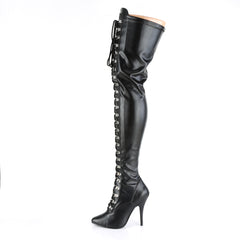 5 Inch Heel SEDUCE-3024 Black Stretch Pu