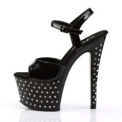 7 Inch Heel STARDUST-709 Black Patent