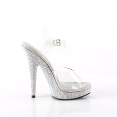 6 Inch Heel SULTRY-608DM Clear Rhinestone
