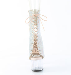 7 Inch Heel ADORE-1016C-RS Silver Rhinestone