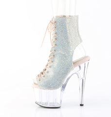 7 Inch Heel ADORE-1016C-RS Silver Rhinestone