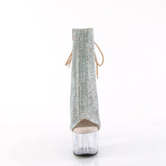 7 Inch Heel ADORE-1018C-RS Silver Rhinestone