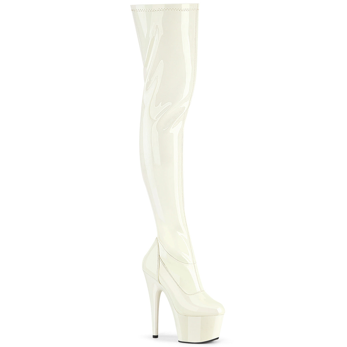 Pleaser Adore 3000 Off White Platform Shoes