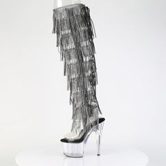 7 Inch Heel ADORE-3019C-RSF Clear Black Clear