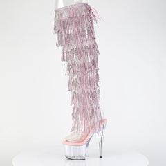 7 Inch Heel ADORE-3019C-RSF Clear Baby Pink Clear