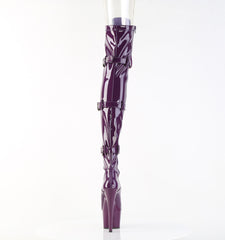 7 Inch Heel ADORE-3028 Purple Stretch Patent