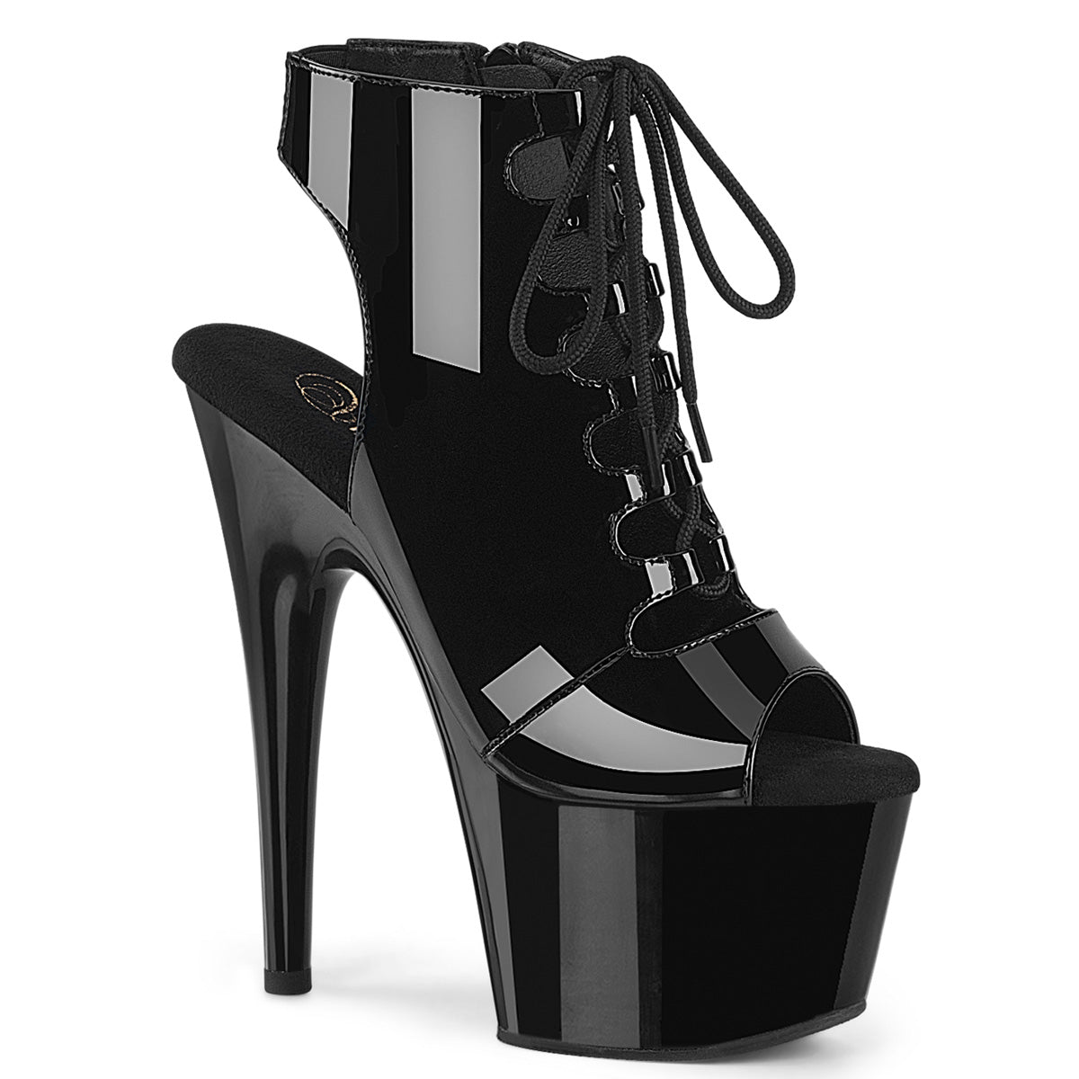 7 Inch Heel ADORE-700-20 Black Patent by Pleaser
