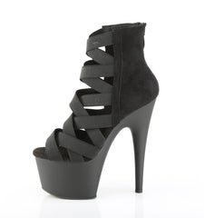 7 Inch Heel ADORE-700-24 Black Elastic Band