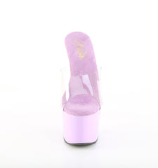 7 Inch Heel ADORE-701 Clear Lavender