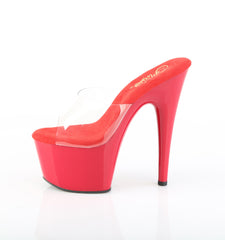 7 Inch Heel ADORE-701 Clear Red