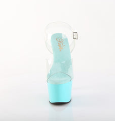 7 Inch Heel ADORE-708 Clear Aqua