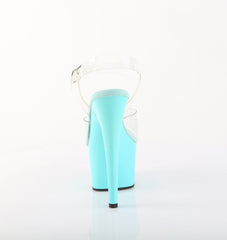 7 Inch Heel ADORE-708 Clear Aqua