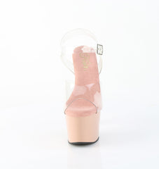 7 Inch Heel ADORE-708 Clear Blush