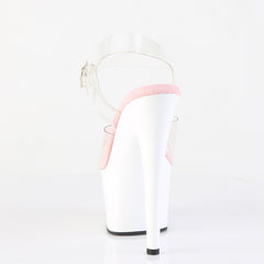 7 Inch Heel ADORE-708 Clear Baby Pink White