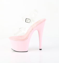 7 Inch Heel ADORE-708 Clear Baby Pink