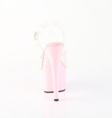 7 Inch Heel ADORE-708 Clear Baby Pink
