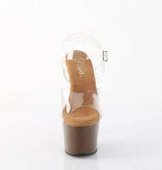 7 Inch Heel ADORE-708 Clear Mocha