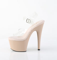 7 Inch Heel ADORE-708 Clear Nude