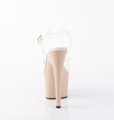 7 Inch Heel ADORE-708 Clear Nude
