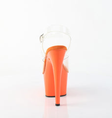 7 Inch Heel ADORE-708 Clear Orange