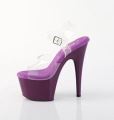 7 Inch Heel ADORE-708 Clear Purple