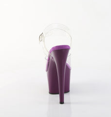 7 Inch Heel ADORE-708 Clear Purple