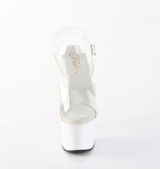 7 Inch Heel ADORE-708 Clear White