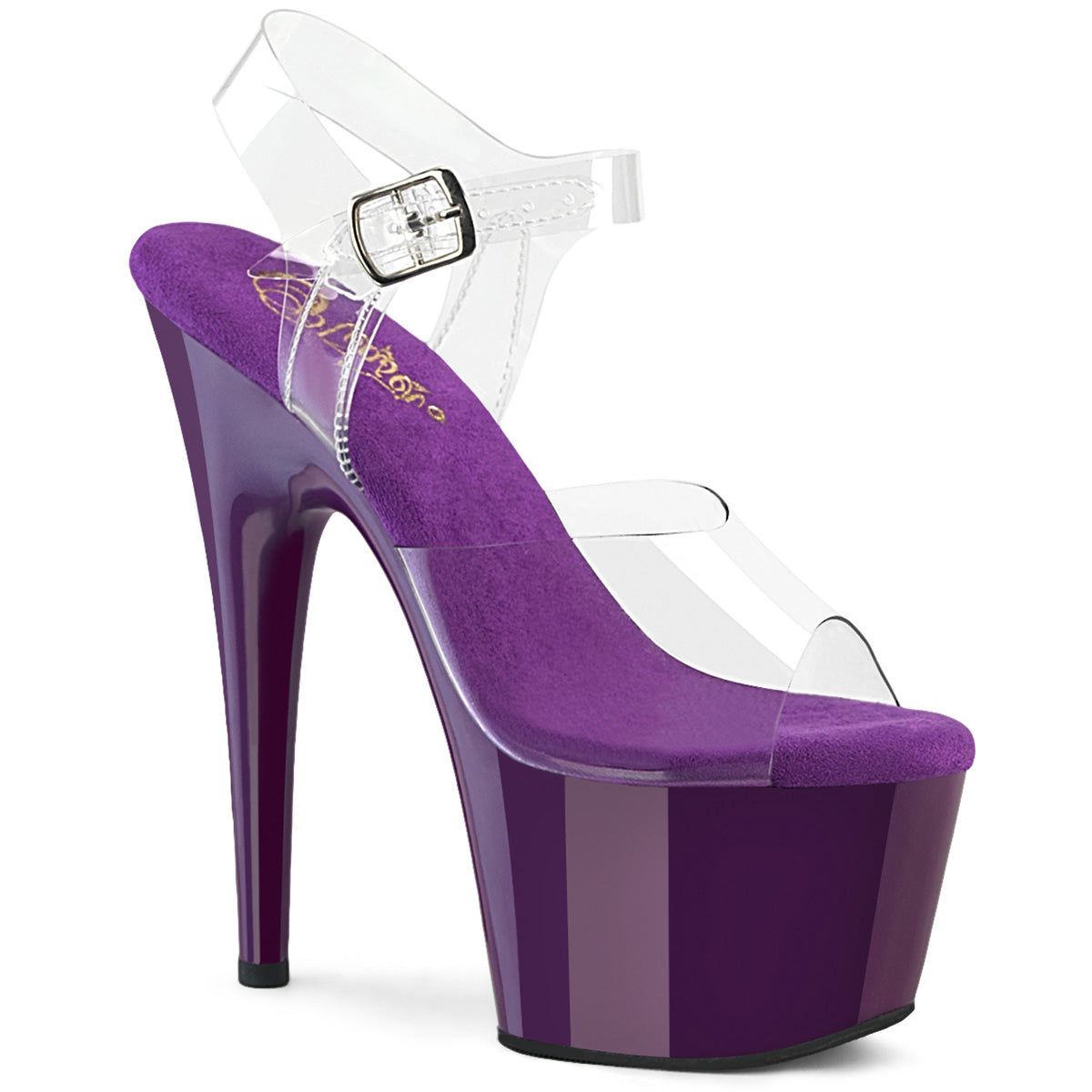 Pleaser Adore 708 Clear Purple Platform Shoes